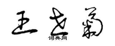 曾慶福王世菊草書個性簽名怎么寫