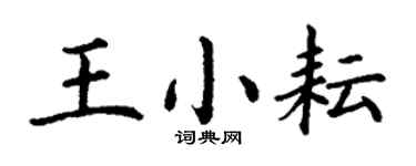 丁謙王小耘楷書個性簽名怎么寫