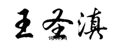 胡問遂王聖滇行書個性簽名怎么寫