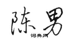 駱恆光陳男行書個性簽名怎么寫