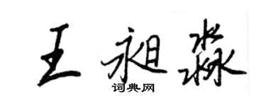 王正良王昶淼行書個性簽名怎么寫