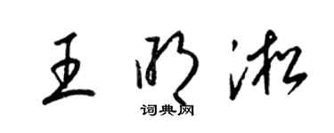 梁錦英王明淞草書個性簽名怎么寫