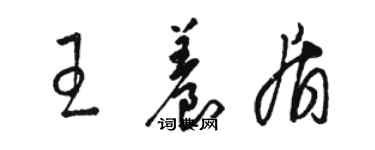駱恆光王養盾草書個性簽名怎么寫