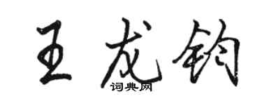 駱恆光王龍鈞行書個性簽名怎么寫