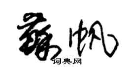 朱錫榮蘇帆草書個性簽名怎么寫