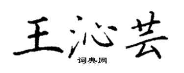 丁謙王沁芸楷書個性簽名怎么寫