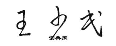 駱恆光王少民草書個性簽名怎么寫