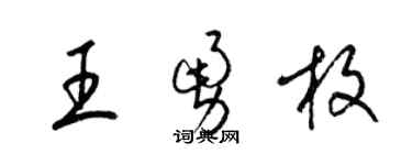 梁錦英王勇枚草書個性簽名怎么寫