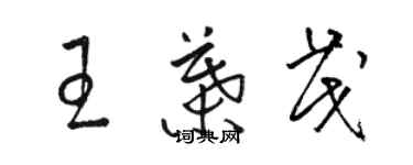 駱恆光王葉茂草書個性簽名怎么寫