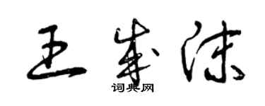 曾慶福王成沫草書個性簽名怎么寫