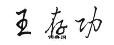 駱恆光王存功行書個性簽名怎么寫