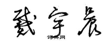 曾慶福戴宇晨草書個性簽名怎么寫