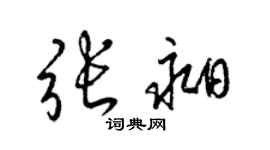 梁錦英張昶草書個性簽名怎么寫