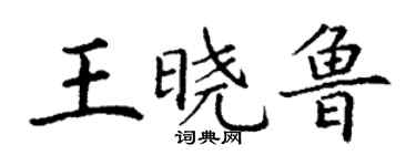 丁謙王曉魯楷書個性簽名怎么寫
