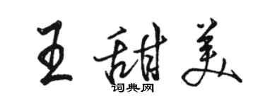 駱恆光王甜美行書個性簽名怎么寫