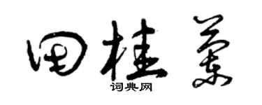 曾慶福田桂蘭草書個性簽名怎么寫