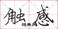 侯登峰觸感楷書怎么寫
