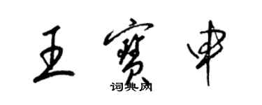 梁錦英王寶申草書個性簽名怎么寫