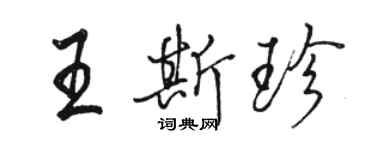 駱恆光王斯珍行書個性簽名怎么寫