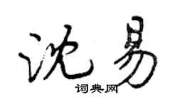 曾慶福沈易行書個性簽名怎么寫