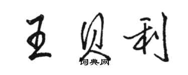 駱恆光王貝利行書個性簽名怎么寫