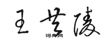 駱恆光王共陵草書個性簽名怎么寫