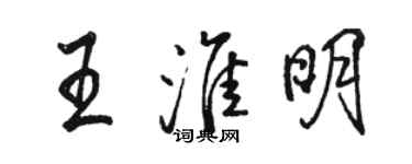 駱恆光王淮明行書個性簽名怎么寫