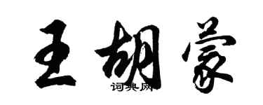 胡問遂王胡蒙行書個性簽名怎么寫