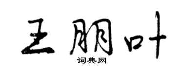 曾慶福王朋葉行書個性簽名怎么寫