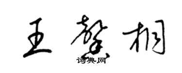 梁錦英王馨桐草書個性簽名怎么寫