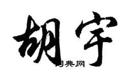 胡問遂胡宇行書個性簽名怎么寫