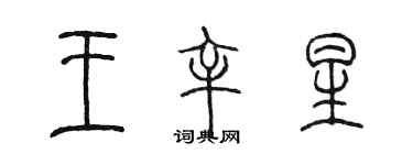 陳墨王辛星篆書個性簽名怎么寫