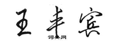 駱恆光王豐賓行書個性簽名怎么寫