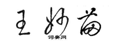 駱恆光王妙苗草書個性簽名怎么寫