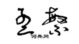 曾慶福孟繁草書個性簽名怎么寫