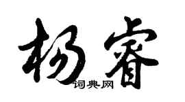 胡問遂楊睿行書個性簽名怎么寫