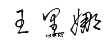 駱恆光王里娜草書個性簽名怎么寫