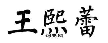 翁闓運王熙蕾楷書個性簽名怎么寫