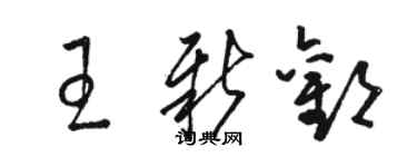 駱恆光王新歡草書個性簽名怎么寫