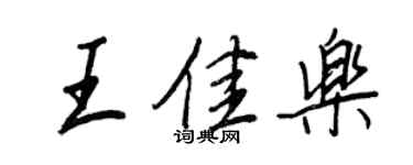 王正良王佳樂行書個性簽名怎么寫