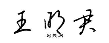 梁錦英王明君草書個性簽名怎么寫