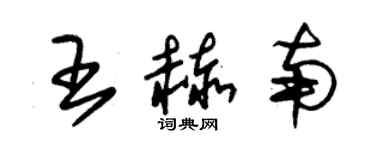 朱錫榮王赫南草書個性簽名怎么寫