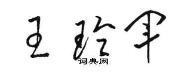 駱恆光王玲軍草書個性簽名怎么寫