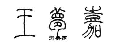 陳墨王夢嘉篆書個性簽名怎么寫