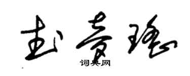 朱錫榮武夢瑤草書個性簽名怎么寫