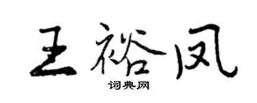 曾慶福王裕鳳行書個性簽名怎么寫