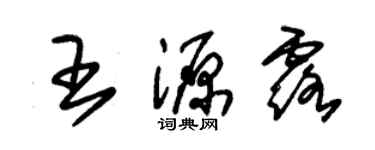 朱錫榮王源露草書個性簽名怎么寫