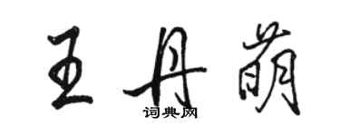 駱恆光王丹萌行書個性簽名怎么寫