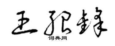 曾慶福王紹鋒草書個性簽名怎么寫