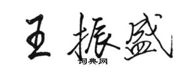 駱恆光王振盛行書個性簽名怎么寫